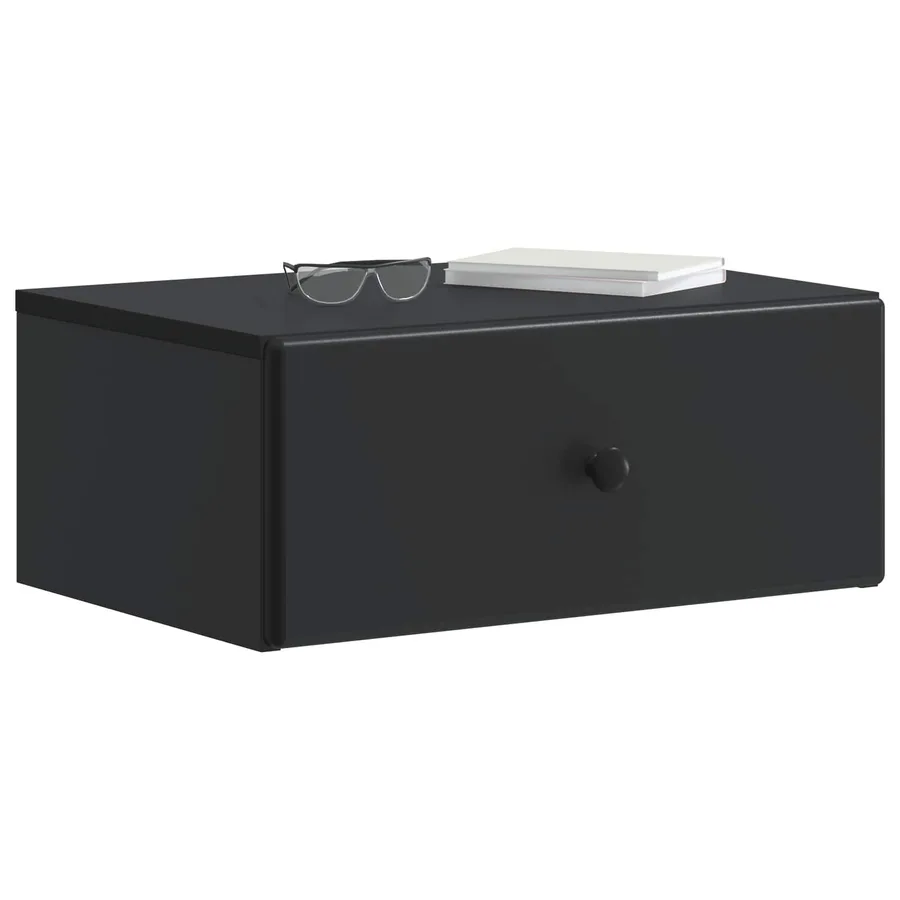 Cabinet de chevet mural 2 pcs Noir 49 x 34,5 x 20 cm - 3