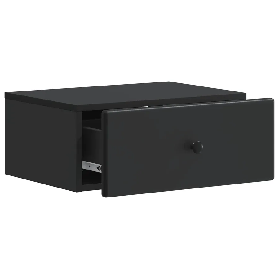 Cabinet de chevet mural 2 pcs Noir 49 x 34,5 x 20 cm - 7