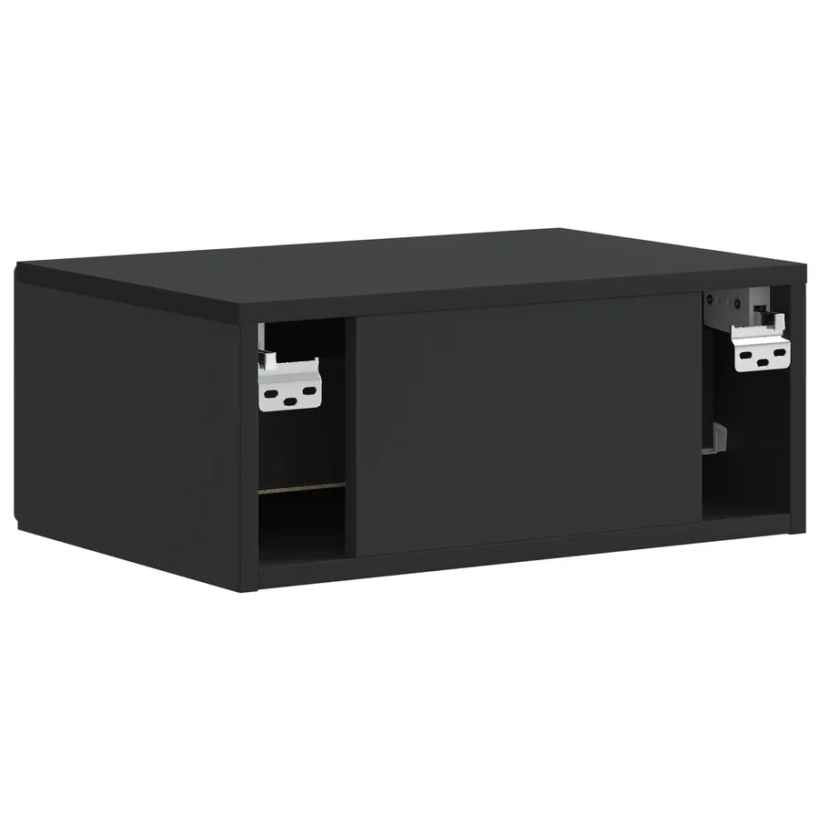 Cabinet de chevet mural 2 pcs Noir 49 x 34,5 x 20 cm - 8