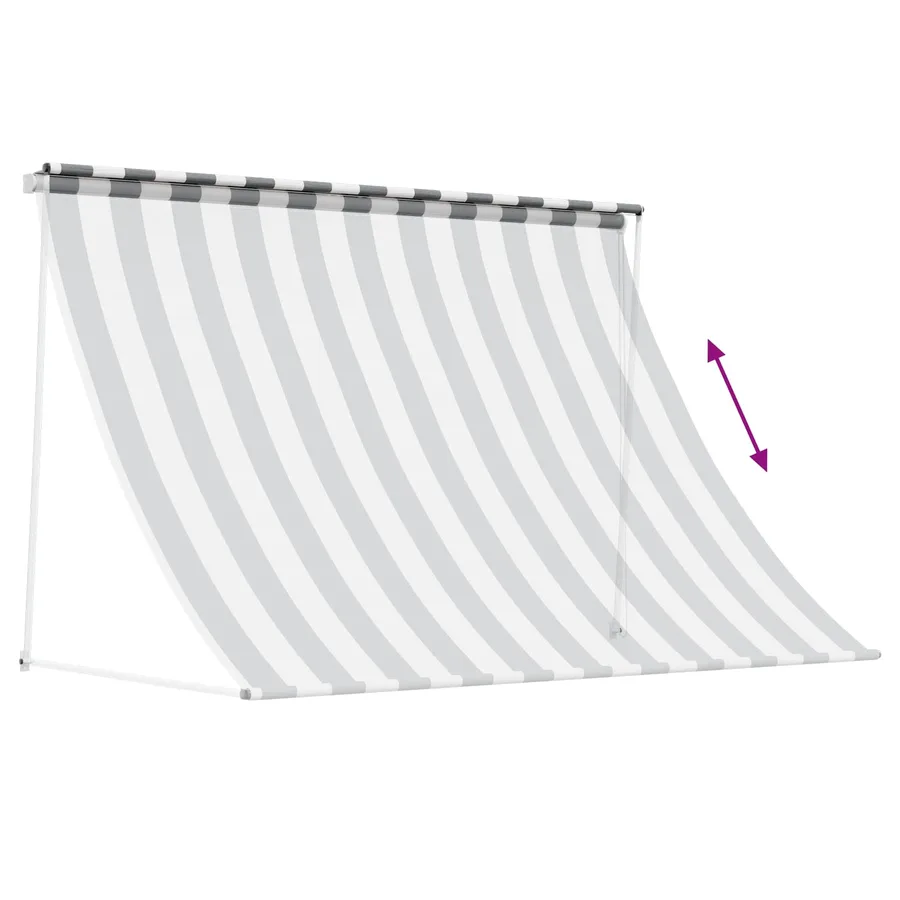 Auvent Anthracite et blanc 300 x 150 cm - 5