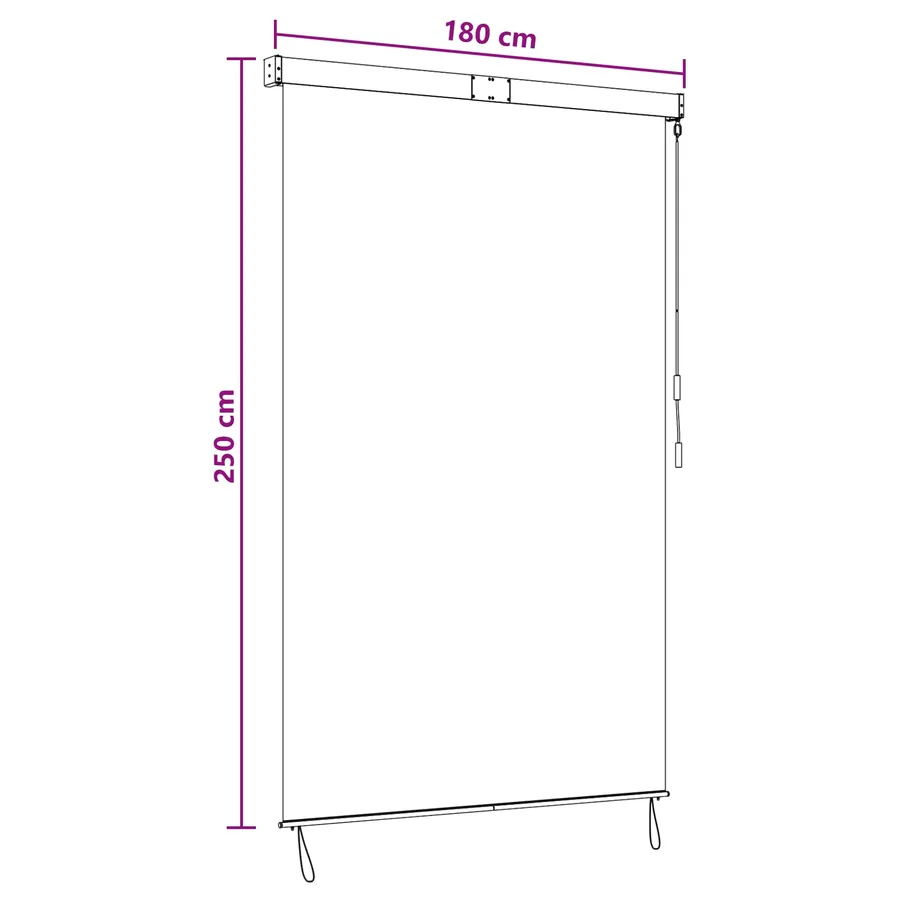 Store enrouleur Anthracite et blanc 180 x 250 cm - 10