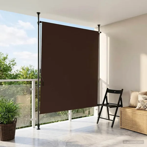Store Roulant Extérieur Marron 100 x 270 cm