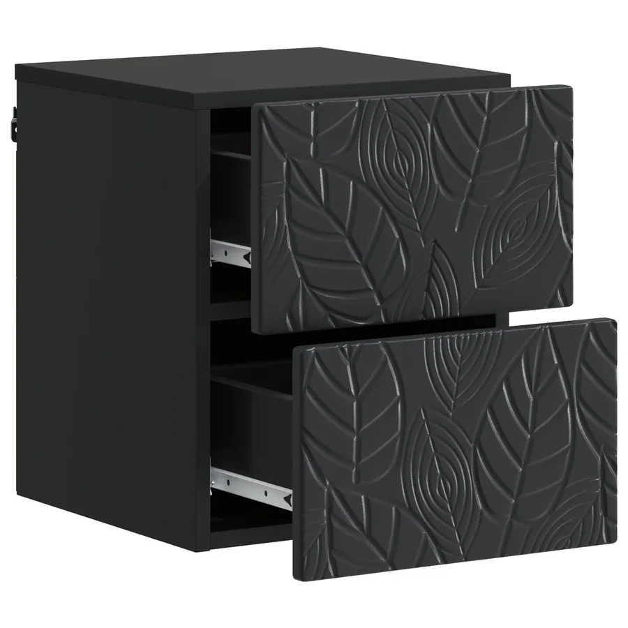 Cabinet de chevet mural 2 pcs Noir 34,5 x 33 x 40 cm - 5