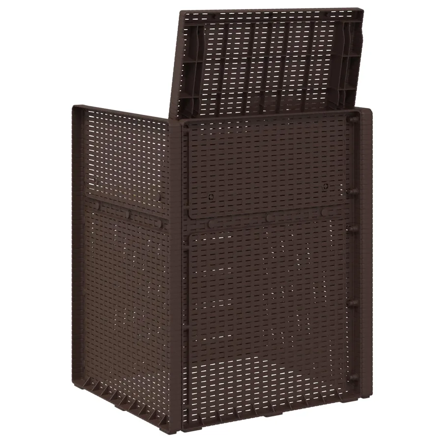 Chaises de jardin salle à manger 2 pcs Marron et crème PP - 7