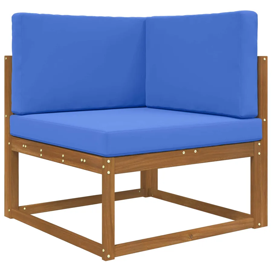 Coussin de canapé d'extérieur 3 pcs Bleu royal Polyester - 3