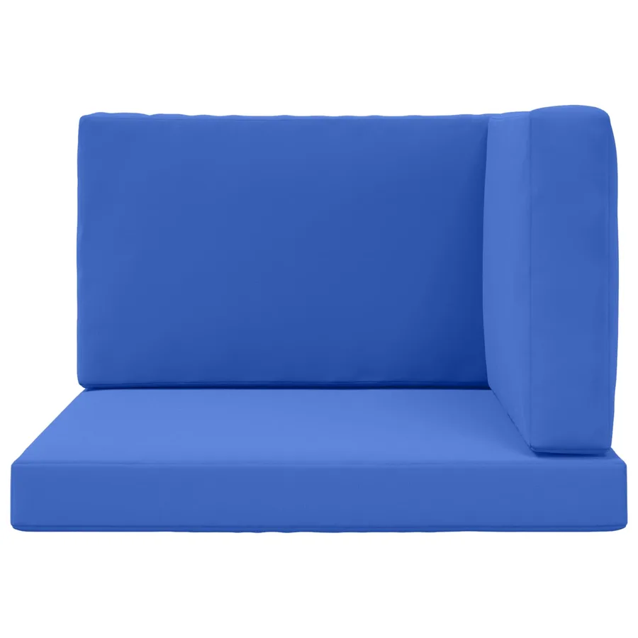 Coussin de canapé d'extérieur 3 pcs Bleu royal Polyester - 6