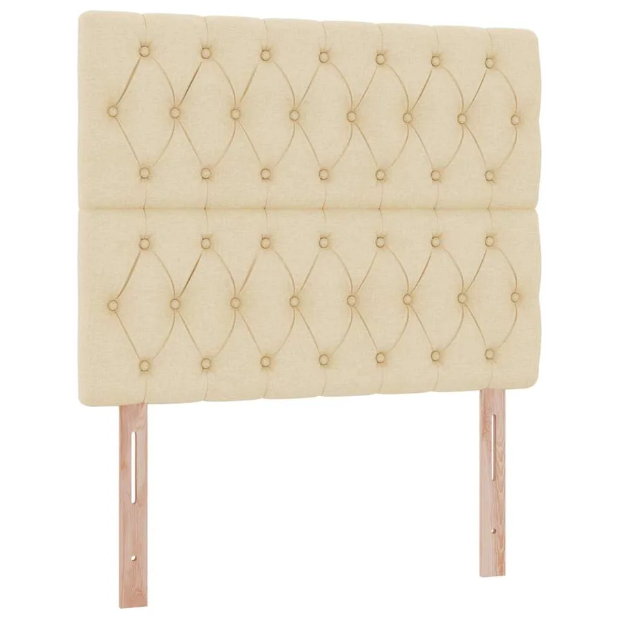 Lit de rangement LED avec matelas Crème 120 x 190 cm Tissu - 10