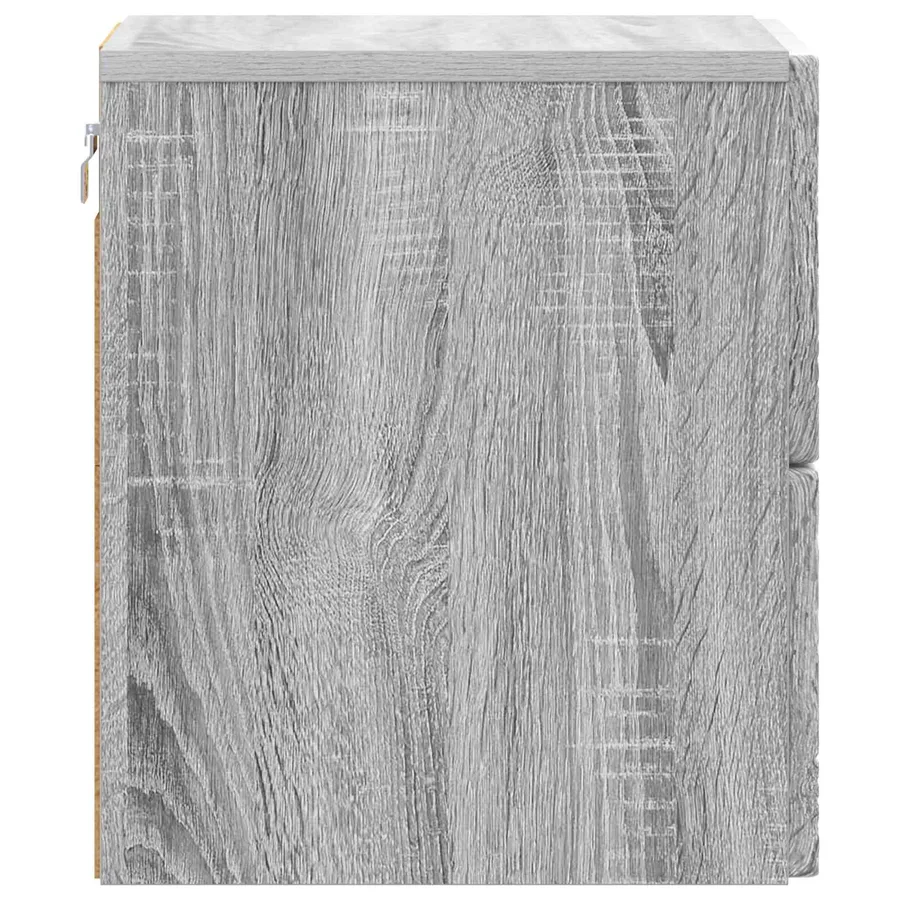 Cabinet de chevet mural Sonoma gris 34,5 x 33 x 40 cm - 5