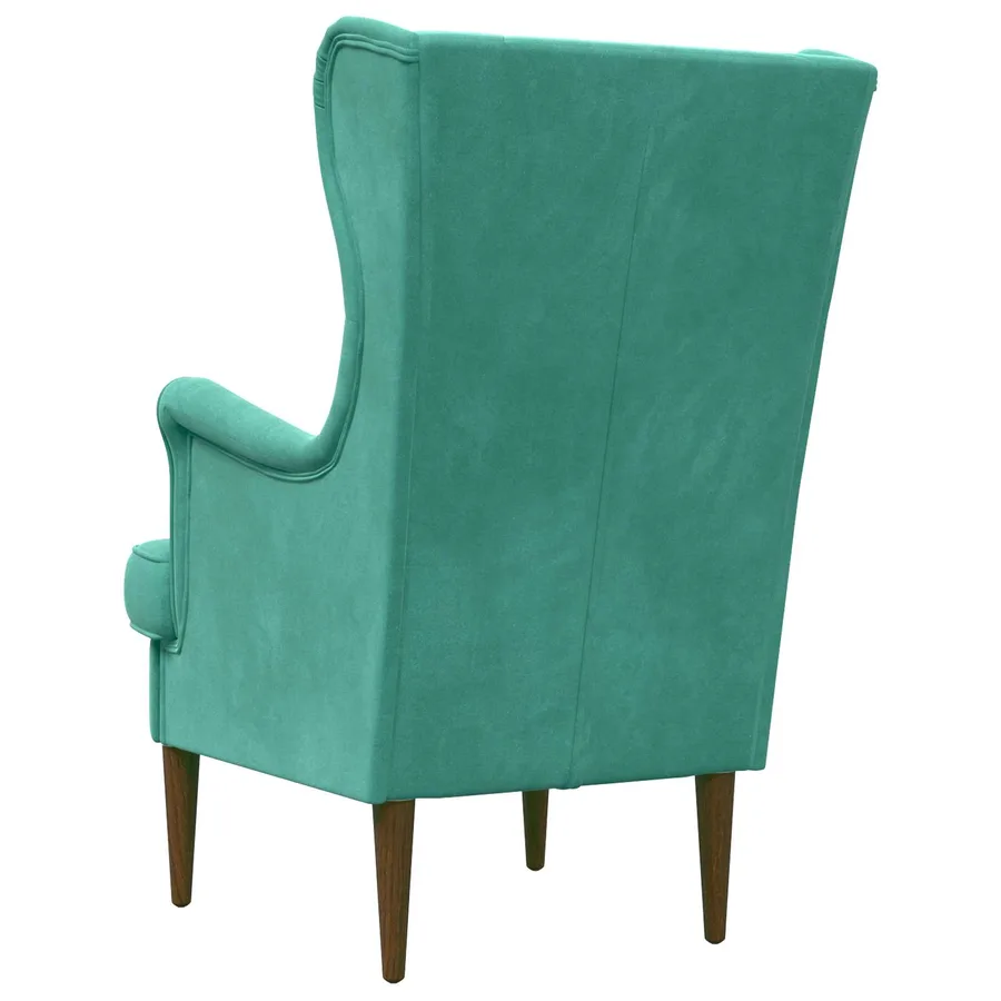 Fauteuil Turquoise Velours - 6