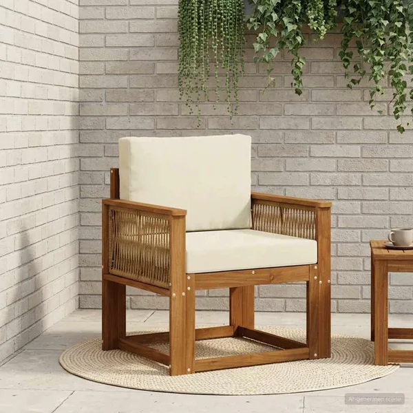 Sofa de milieu extérieur Bois d'Acacia Massif Naturel