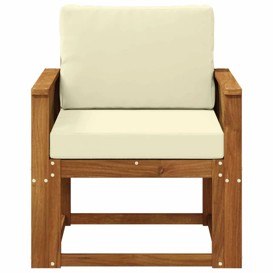 Sofa de milieu extérieur Bois d'Acacia Massif Naturel - 3