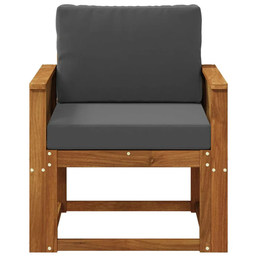 Sofa de milieu extérieur Bois d'Acacia Massif Naturel - 3