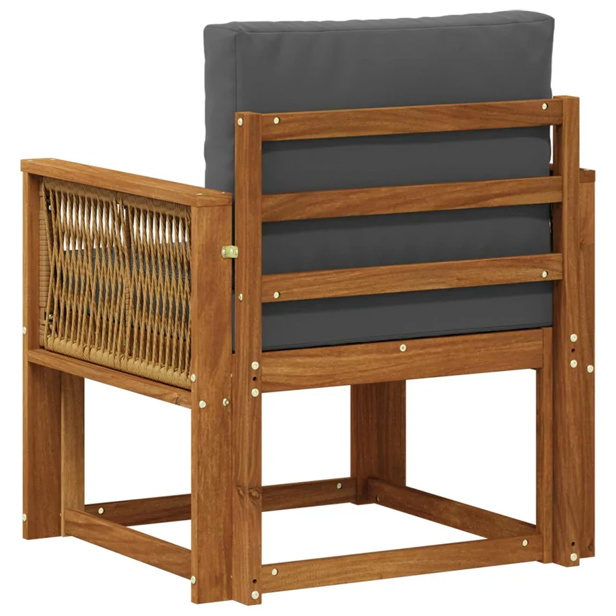 Sofa de milieu extérieur Bois d'Acacia Massif Naturel - 5