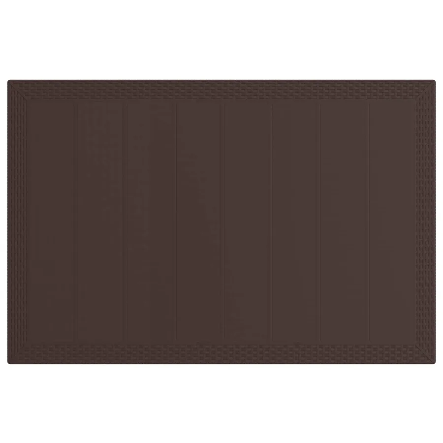 Ensemble de salle à manger pour jardin 5 pcs Marron et crème PP - 7