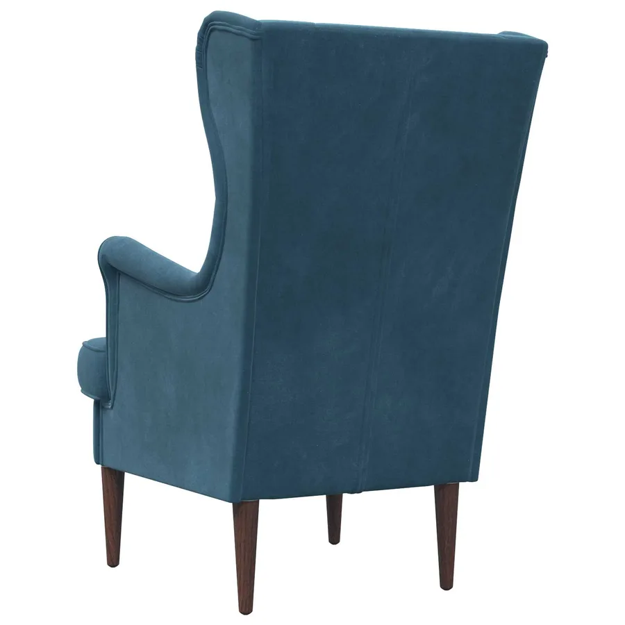 Fauteuil Bleu Velours - 6