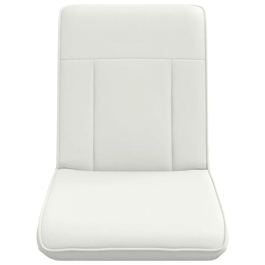 Fauteuil de sol ajustable Blanc Simili cuir - 4