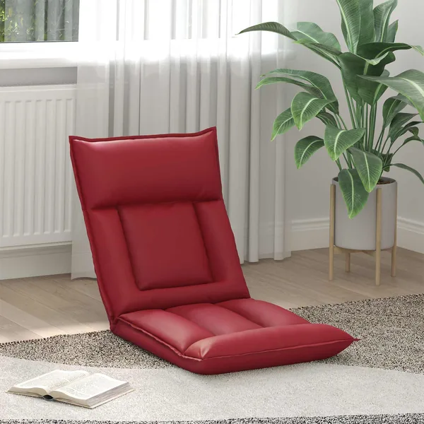 Fauteuil de sol ajustable Bordeaux Simili cuir