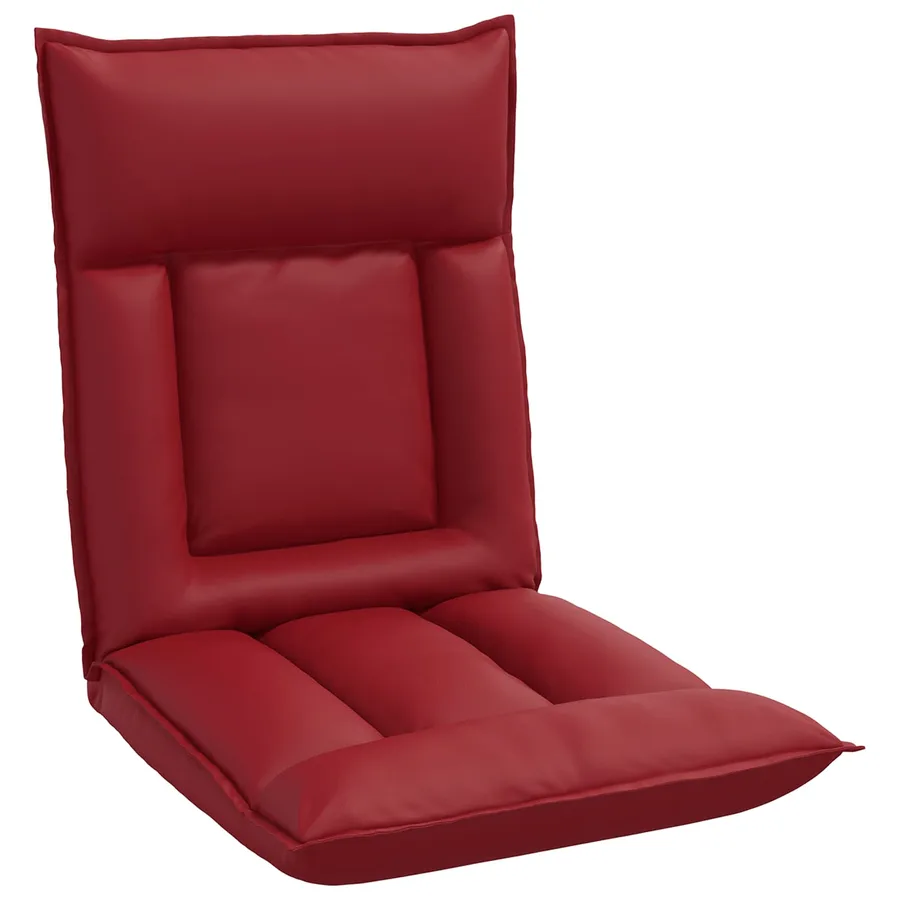 Fauteuil de sol ajustable Bordeaux Simili cuir - 2