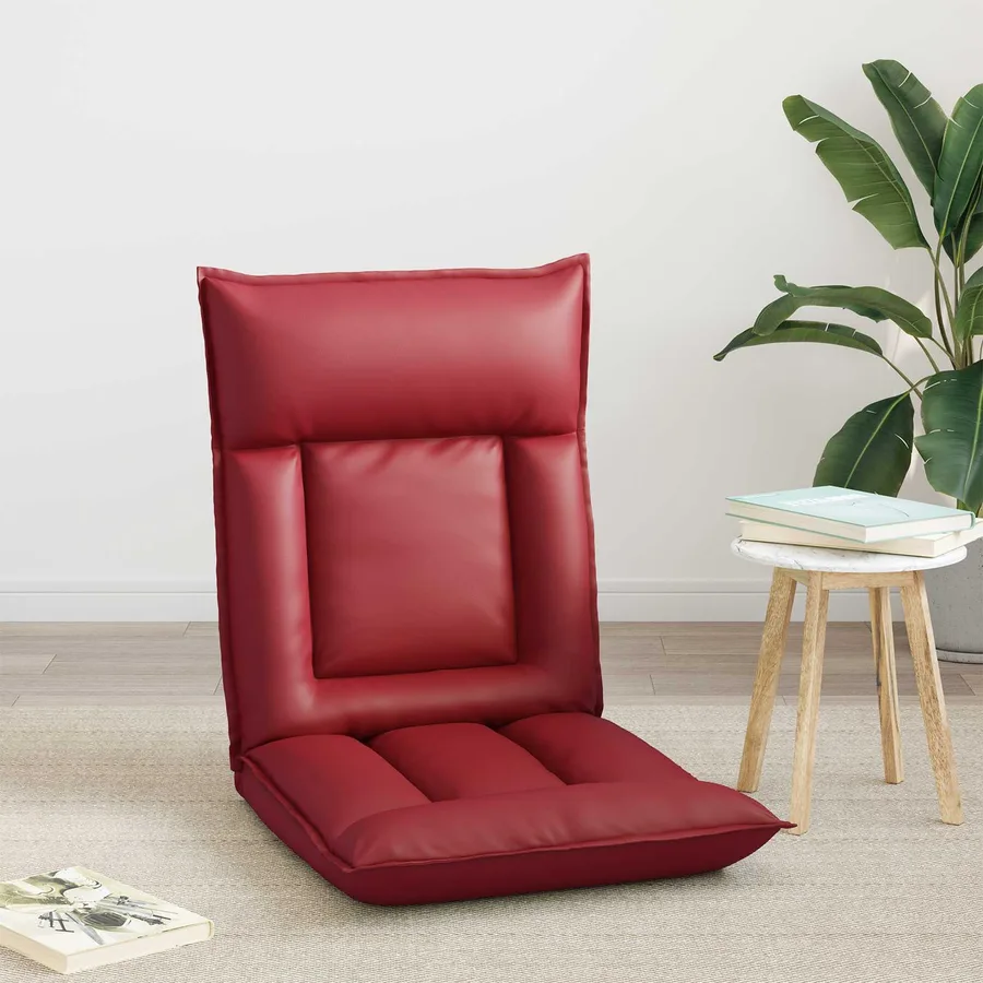 Fauteuil de sol ajustable Bordeaux Simili cuir - 3