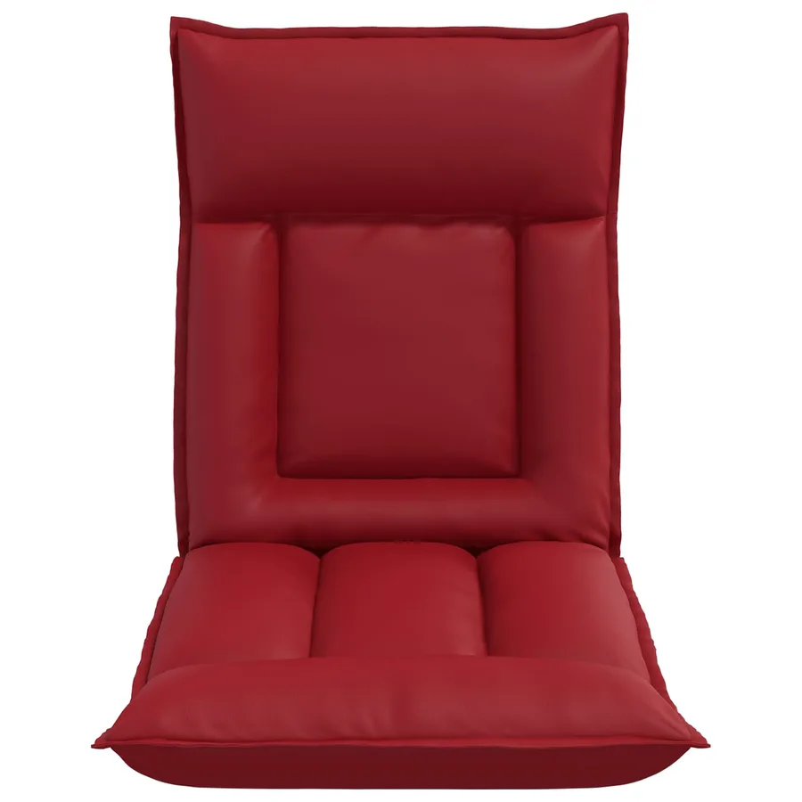 Fauteuil de sol ajustable Bordeaux Simili cuir - 4