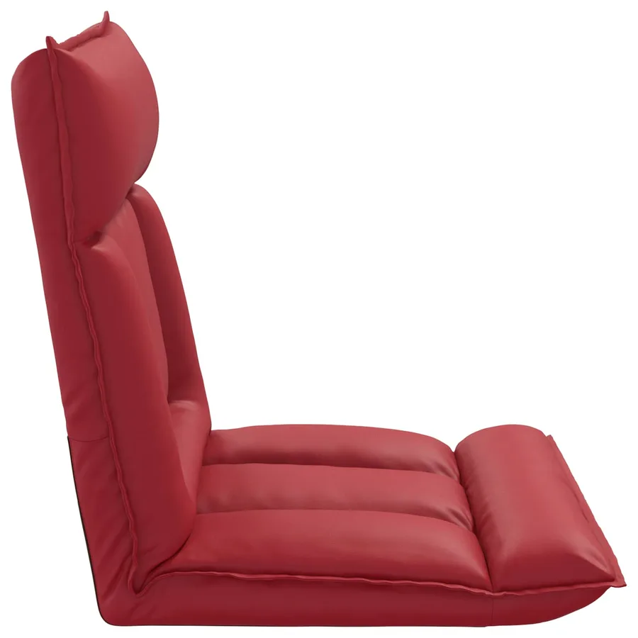 Fauteuil de sol ajustable Bordeaux Simili cuir - 5