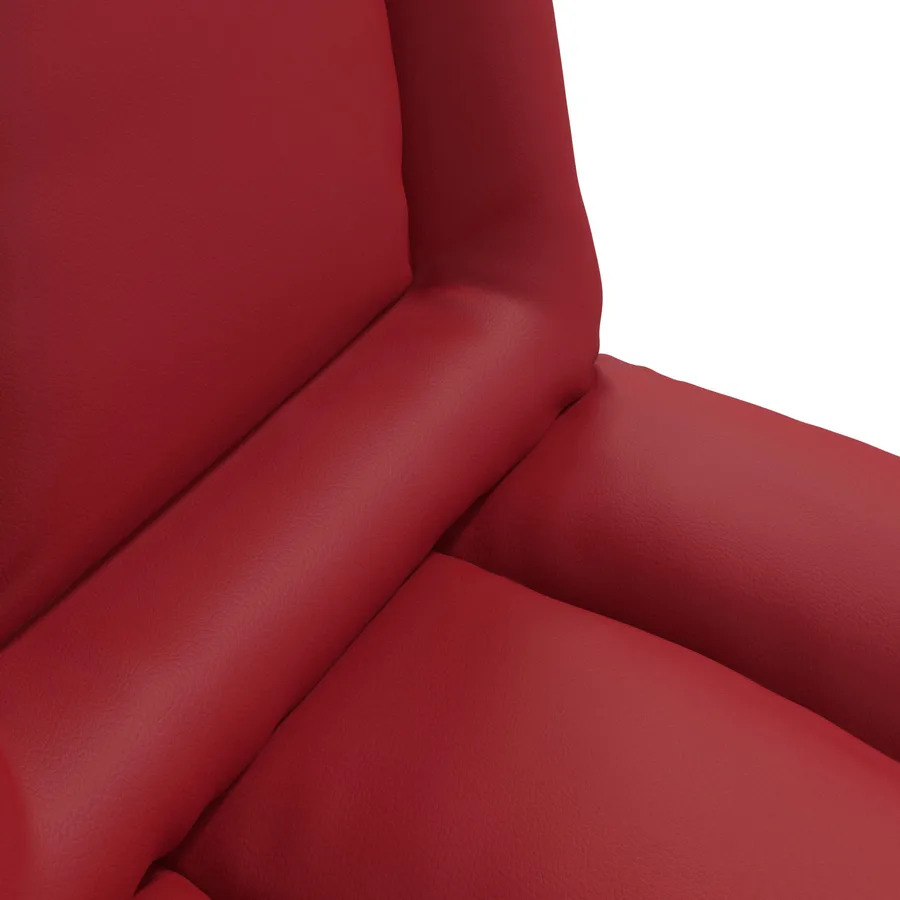 Fauteuil de sol ajustable Bordeaux Simili cuir - 7