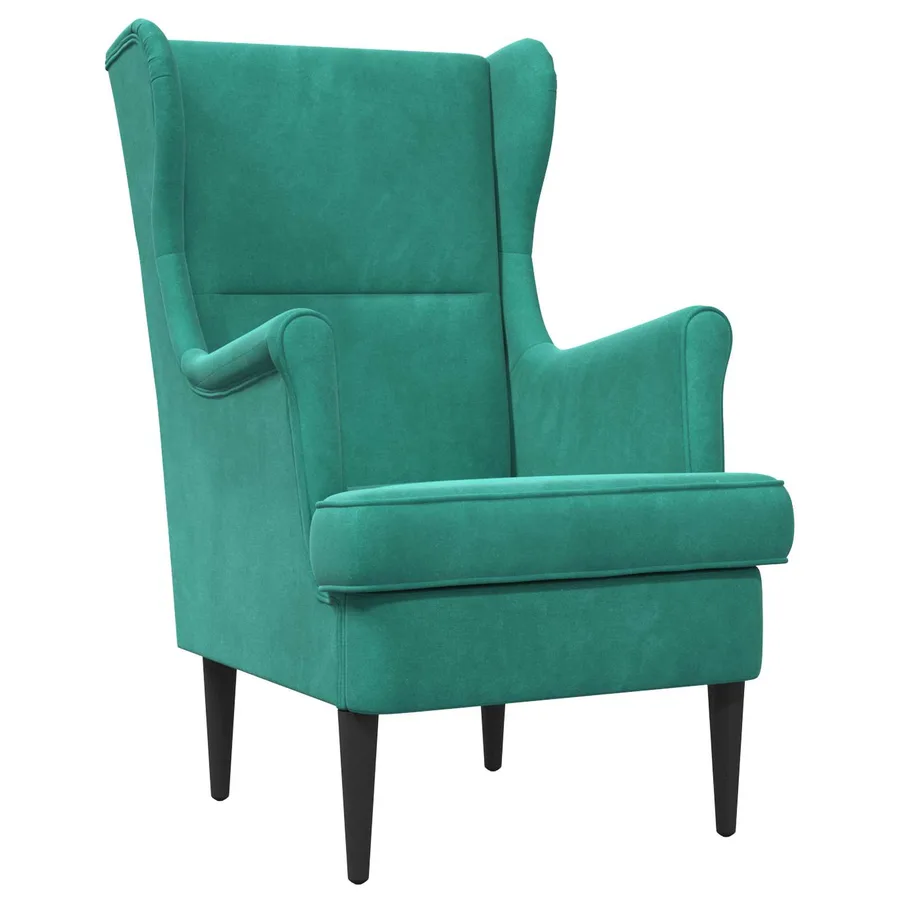 Fauteuil Turquoise Velours - 2
