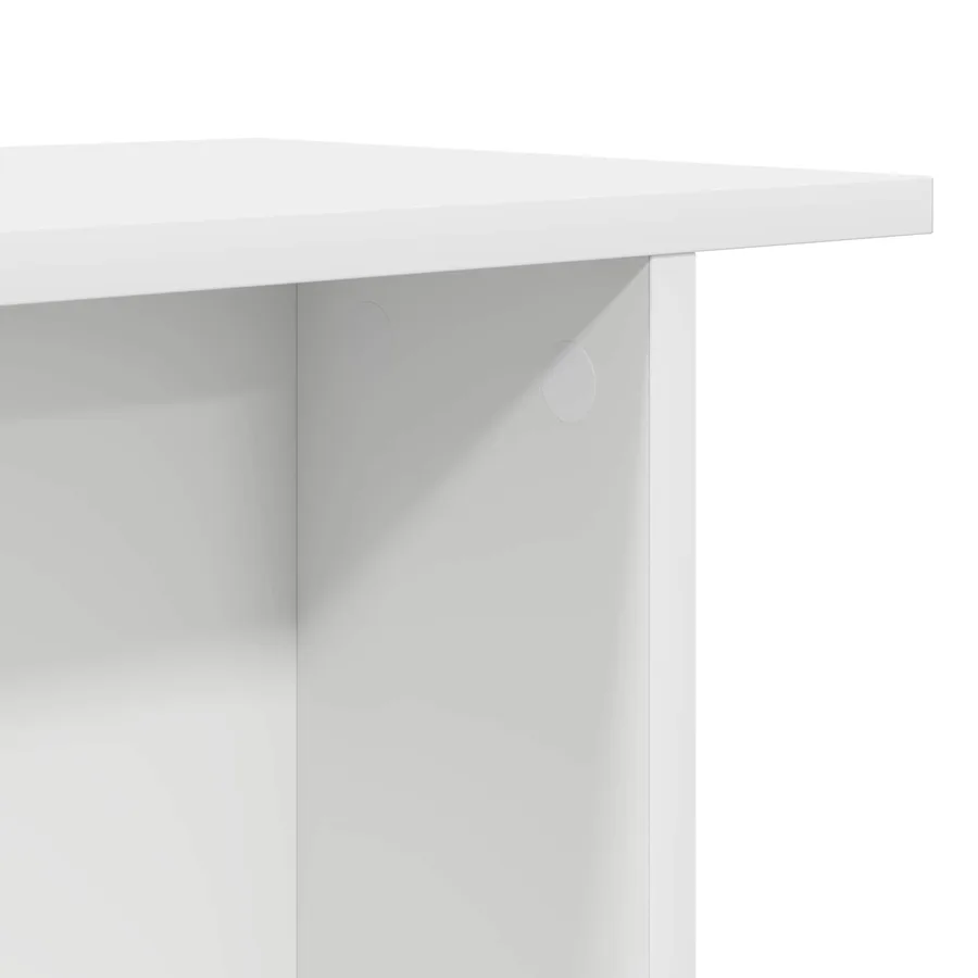 Table basse Blanc 40 x 30 x 49 cm Bois d'ingénierie - 7