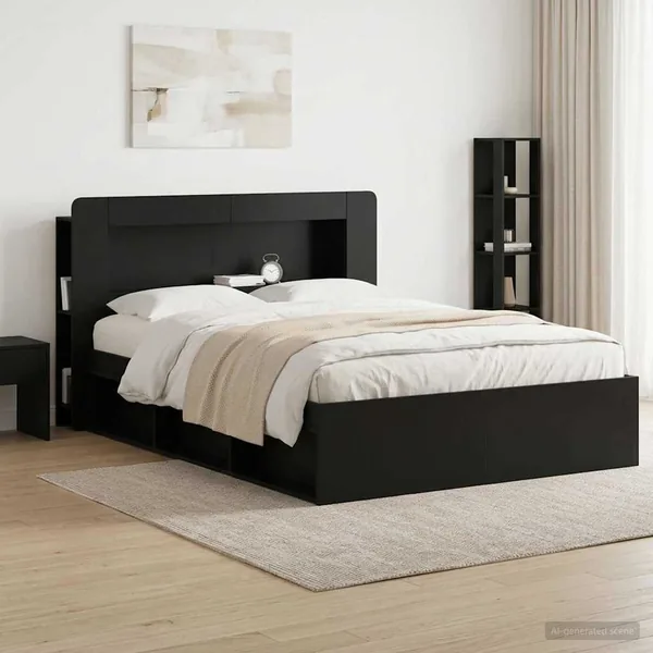Cabinet de Tête de Lit avec stockage Bois d’ingénierie