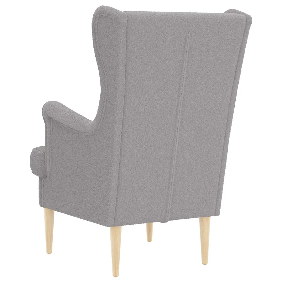 Fauteuil Gris clair Bouclé - 6