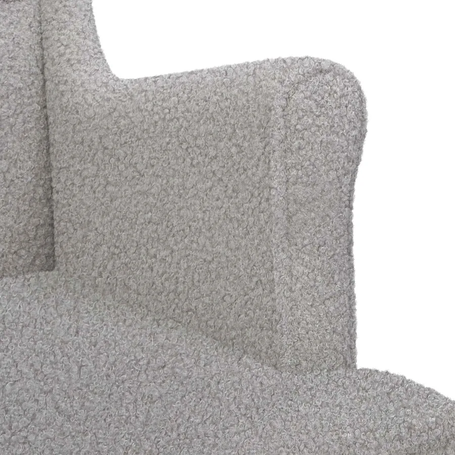 Fauteuil Gris clair Bouclé - 7