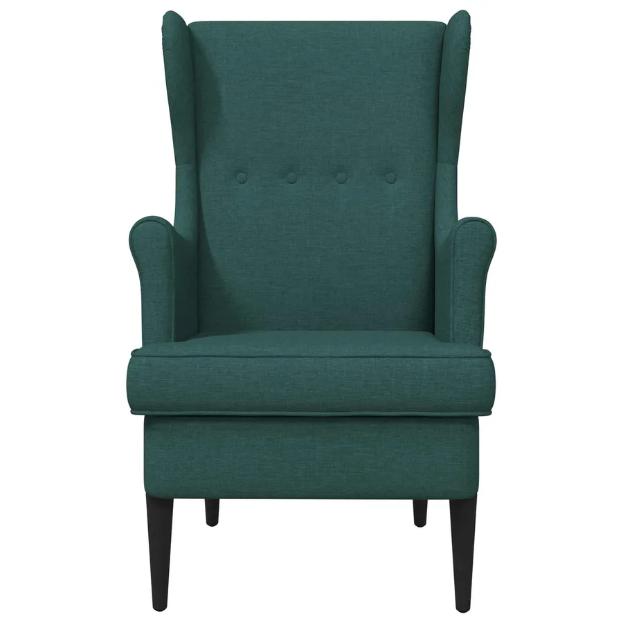 Fauteuil Vert foncé Tissu - 4