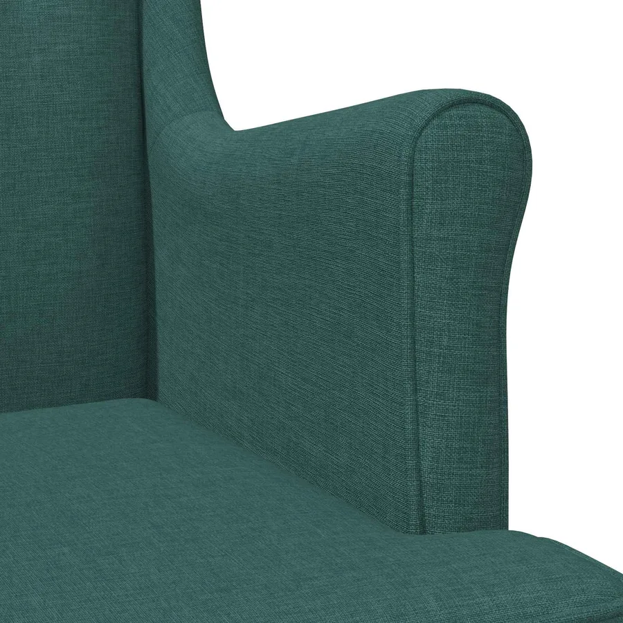 Fauteuil Vert foncé Tissu - 7
