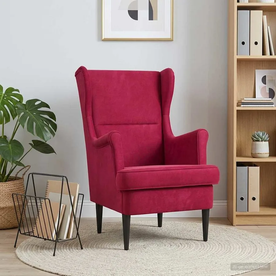 Fauteuil Bordeaux Velours
