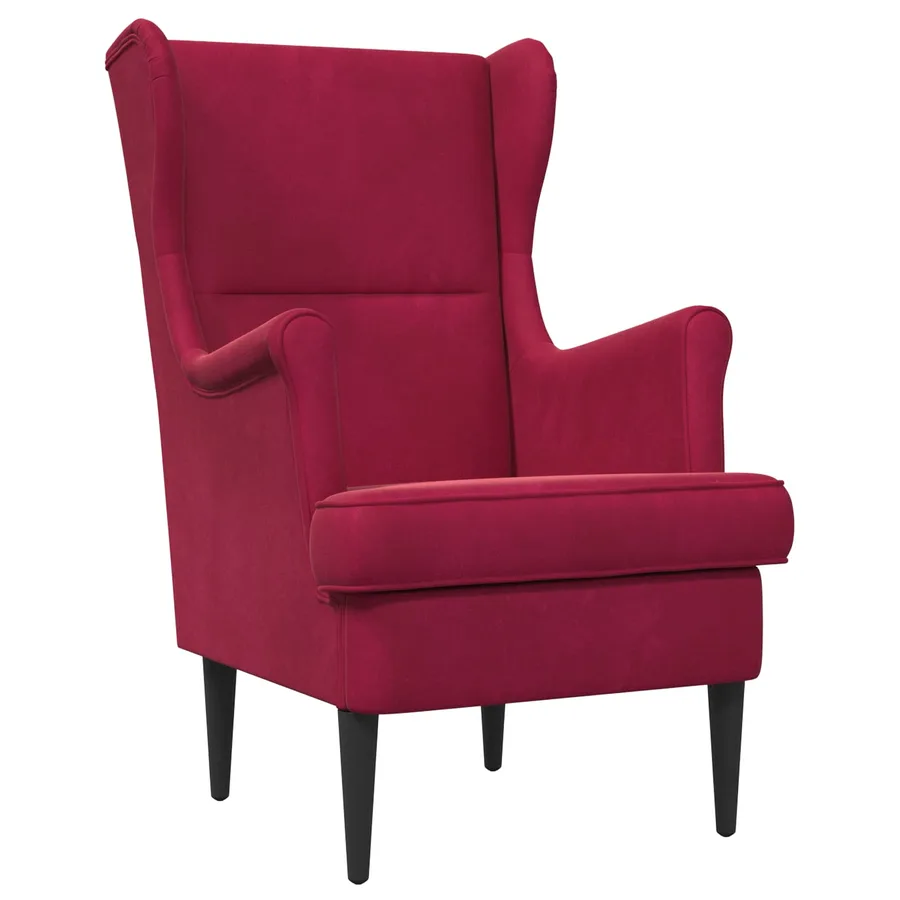 Fauteuil Bordeaux Velours - 2