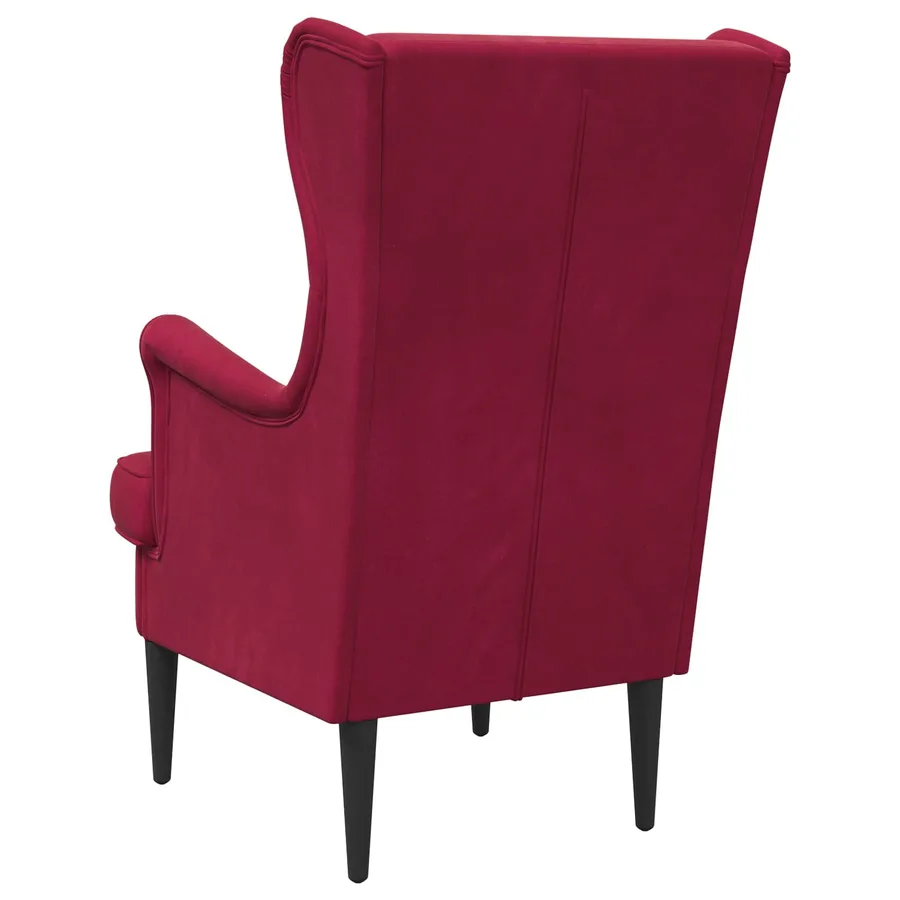 Fauteuil Bordeaux Velours - 6