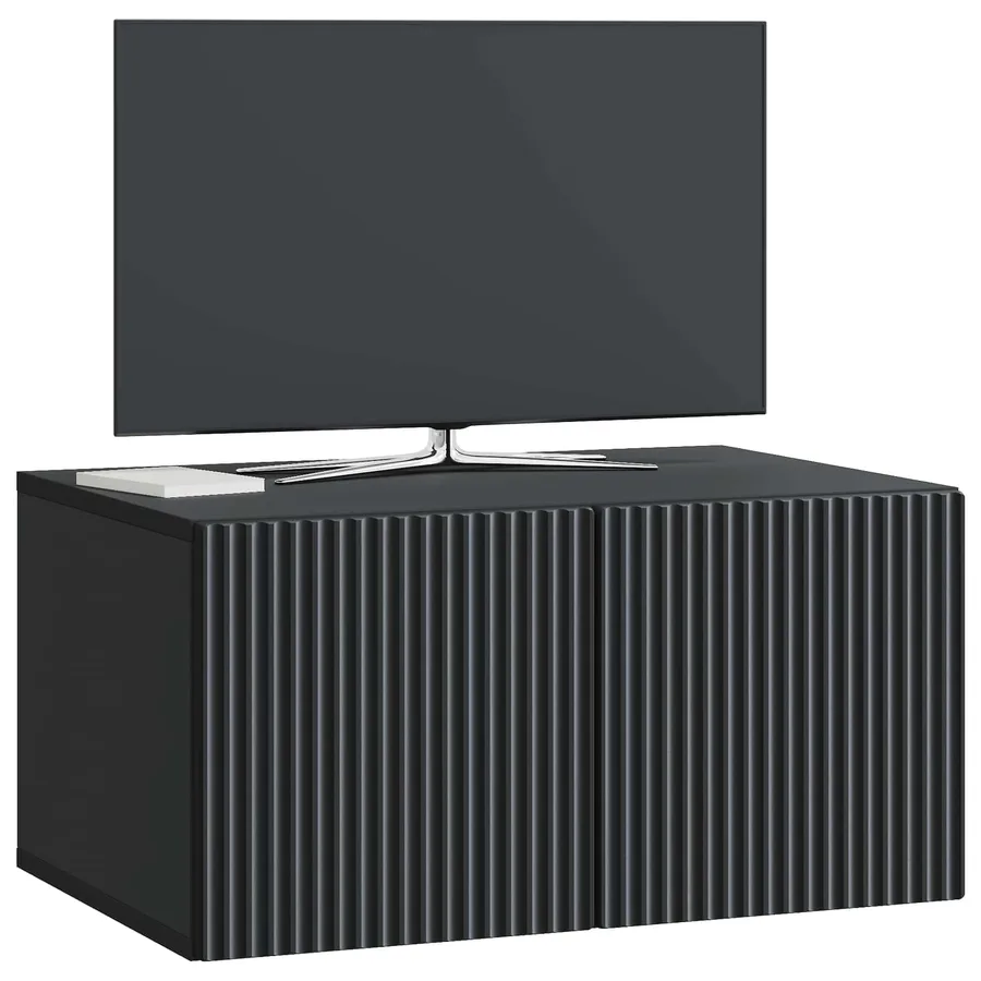 Meuble TV mural Noir 59,5 x 41 x 30 cm Bois d'ingénierie - 3