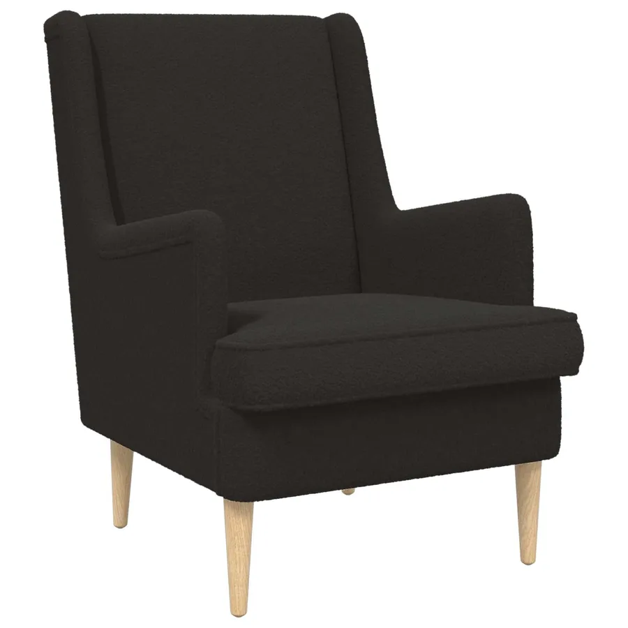 Fauteuil Noir Bouclé - 2