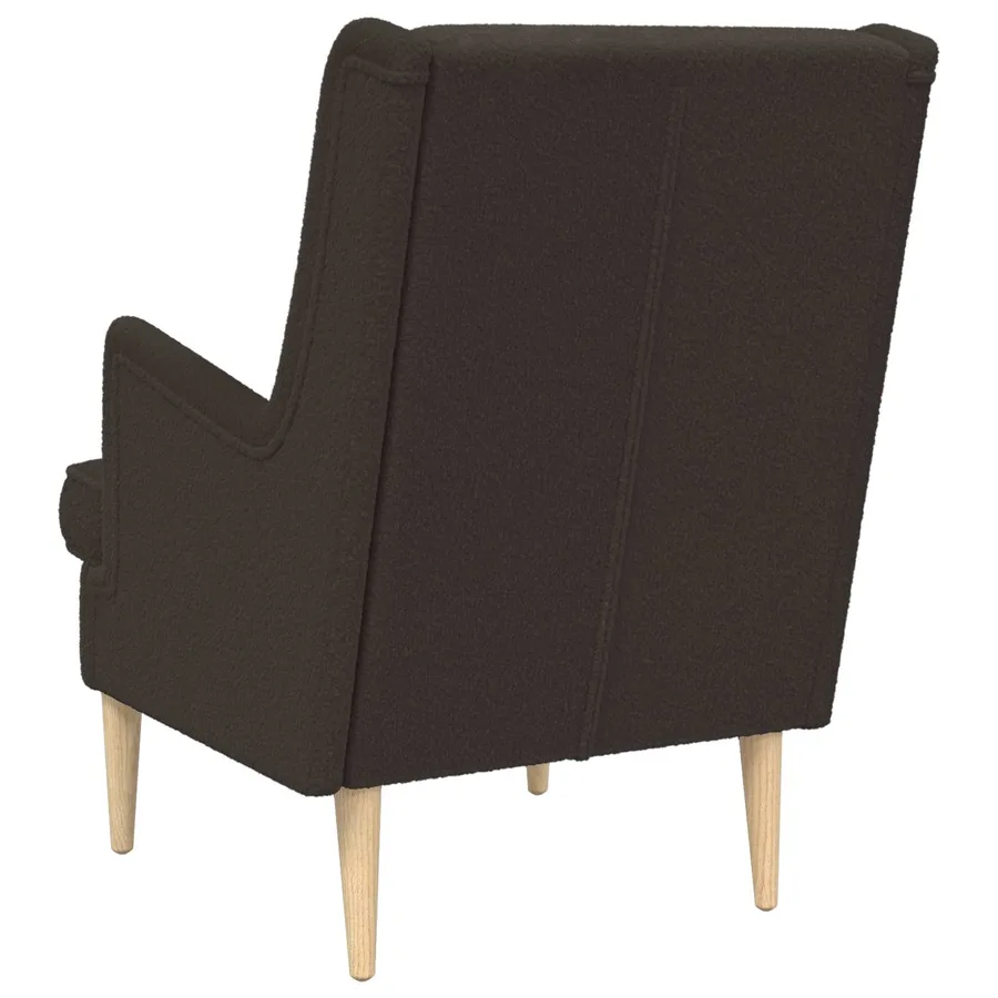 Fauteuil Noir Bouclé - 6