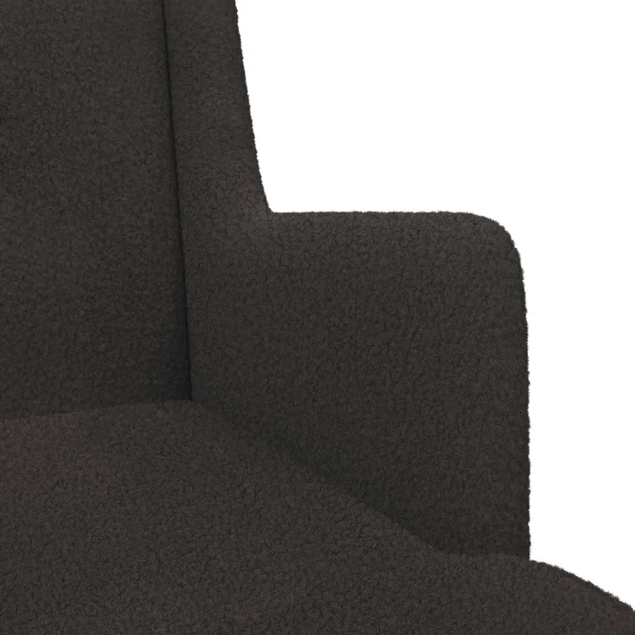 Fauteuil Noir Bouclé - 7