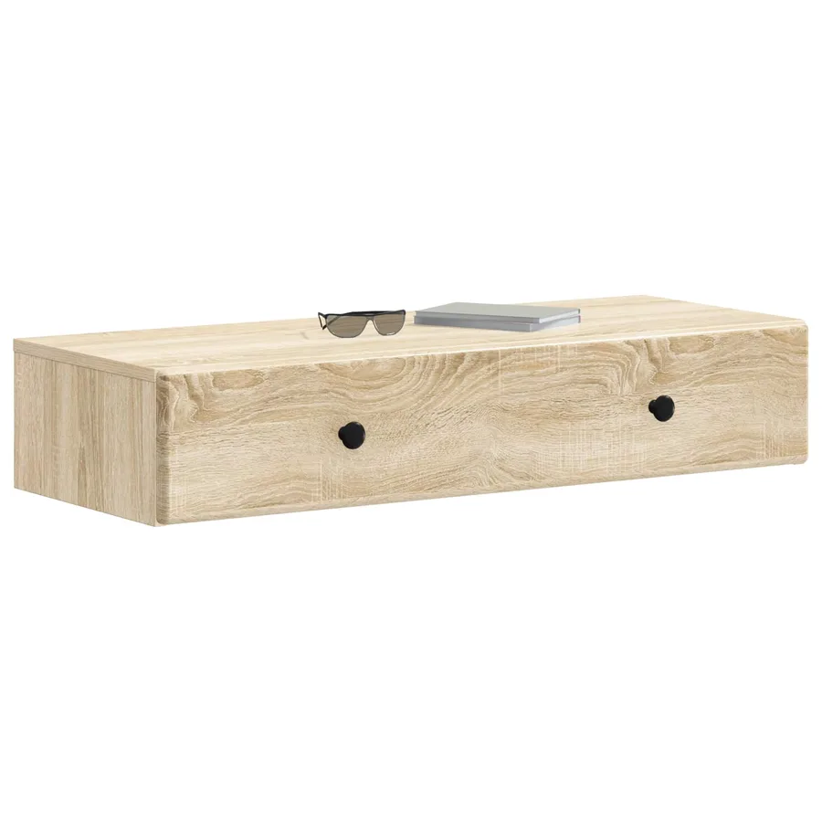 Table d'appoint murale Chêne Sonoma 87,5 x 34,5 x 17 cm - 3