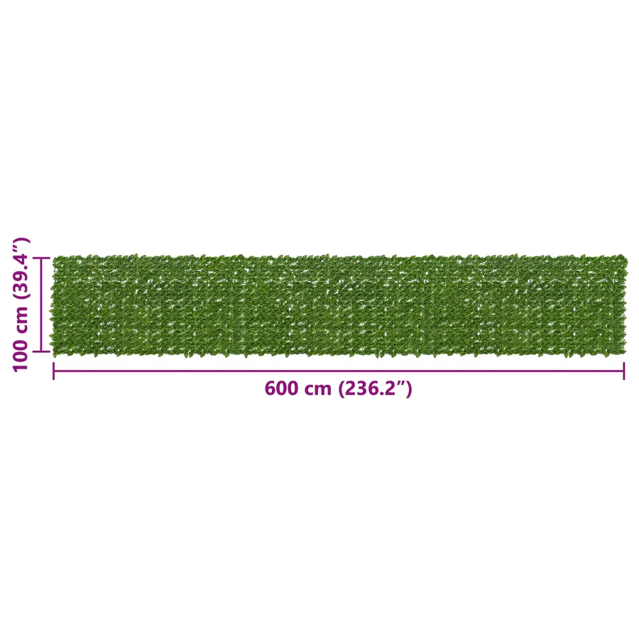 Écran de balcon avec feuilles Vert et jaune 600 x 100 cm - 5