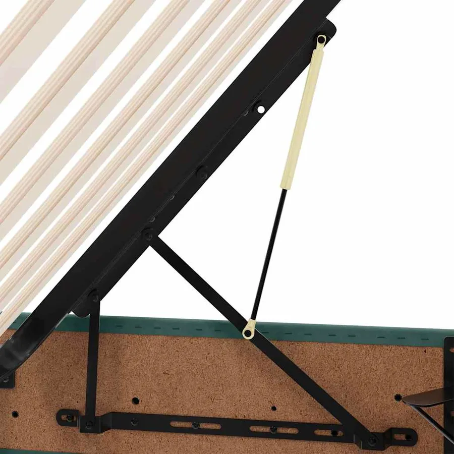 Lit de Rangement avec matelas Vert foncé 120 x 190 cm Velours - 13