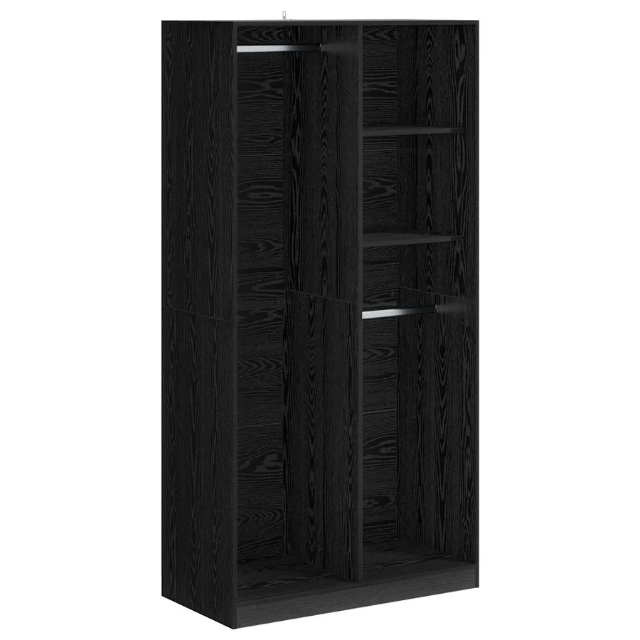 Armoire Chêne noir 100 x 50 x 200 cm Bois d'ingénierie - 2
