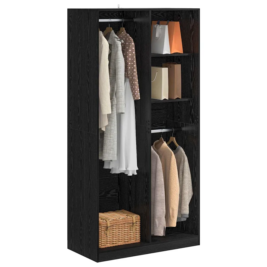 Armoire Chêne noir 100 x 50 x 200 cm Bois d'ingénierie - 3