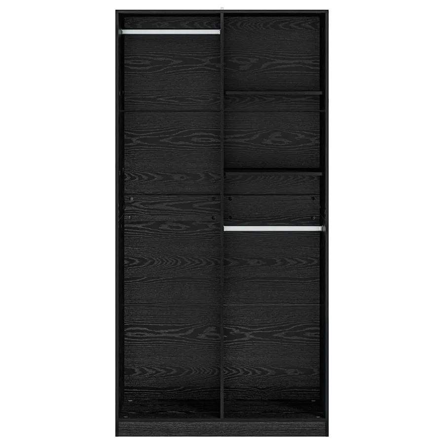 Armoire Chêne noir 100 x 50 x 200 cm Bois d'ingénierie - 4