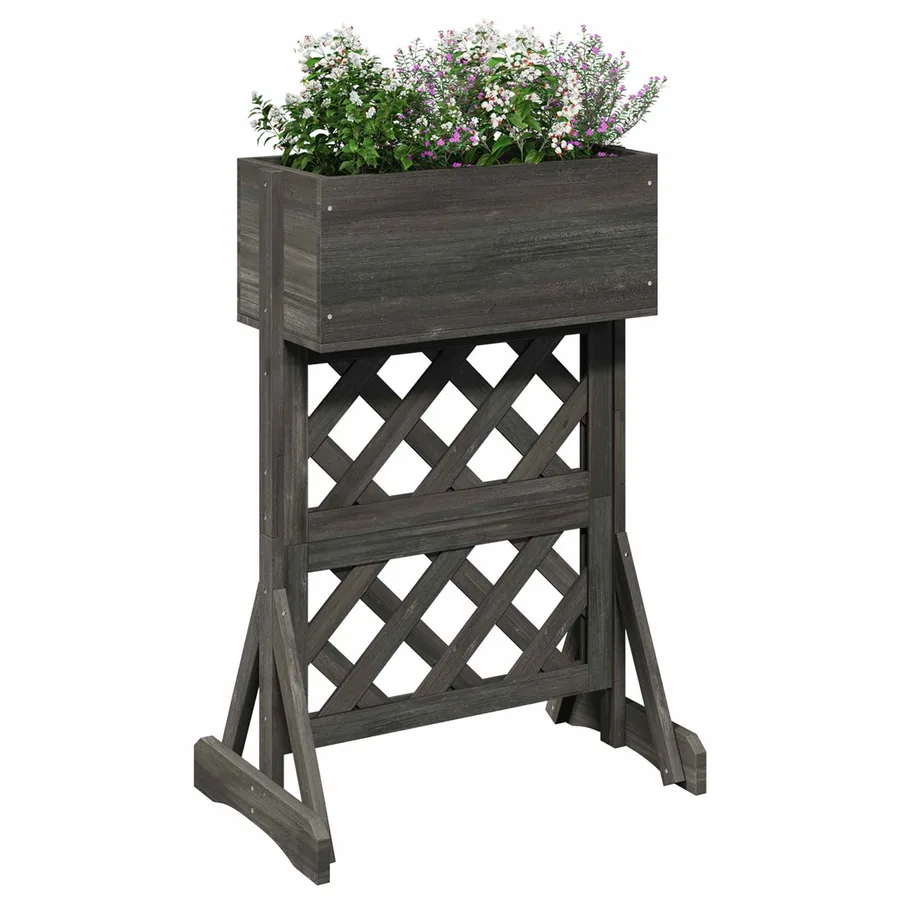Trellis de jardin vertical Gris 48 x 30 x 70,5 cm - 3