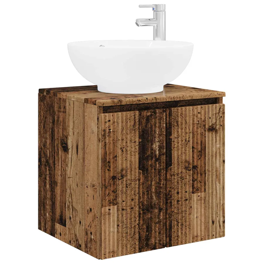 Vanité de lavabo mural Bois ancien 49,5 x 44,5 x 65 cm - 2