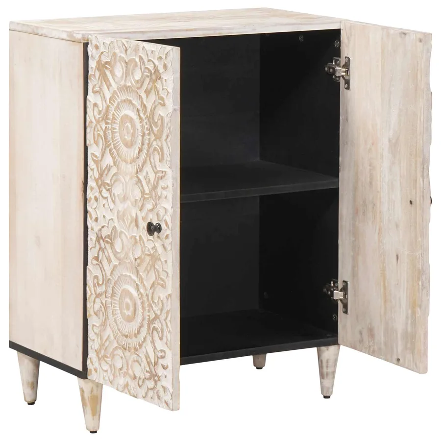 Buffet de Rangement Blanc 60 x 33,5 x 75 cm - 2