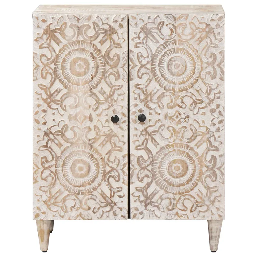 Buffet de Rangement Blanc 60 x 33,5 x 75 cm - 3